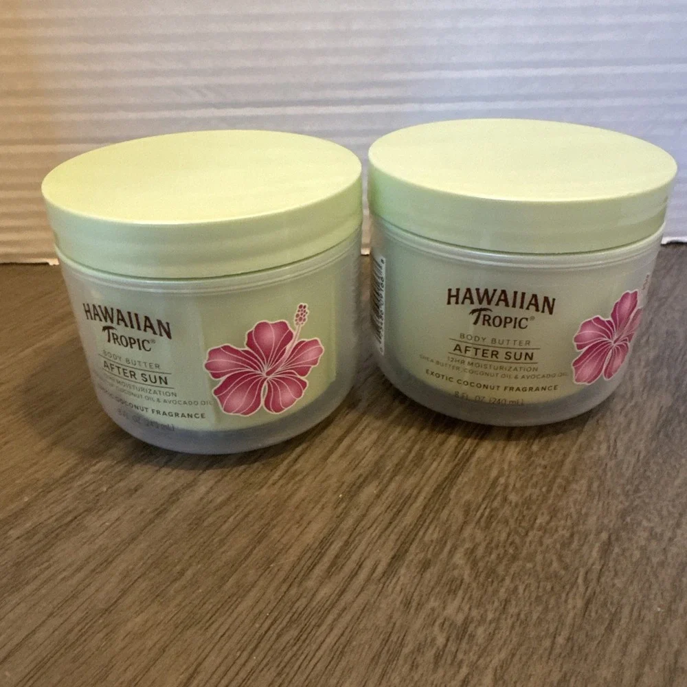 2 Hawaiian Tropic After Sun Body Butter with Coconut Oil, Beach Essentials,
